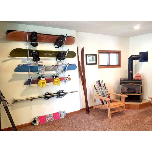  [아마존베스트]StoreYourBoard Snowboard Multi Wall Storage Rack, Home and Garage Mount