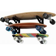 StoreYourBoard Skateboard and Longboard Storage Rack, Trifecta Wall Mount Display, Home and Garage Organizer
