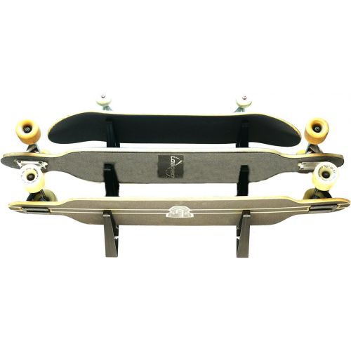  StoreYourBoard Skateboard and Longboard Storage Rack, Trifecta Wall Mount Display, Home and Garage Organizer