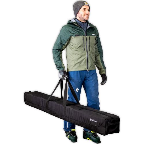  StoreYourBoard Ski Travel Bag, Waterproof Padded Carrier Holds Single Pair Of Skis, Gloves, Jackets, and Accesories