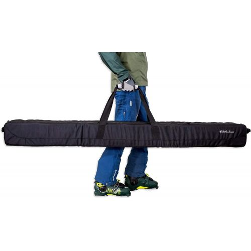  StoreYourBoard Ski Travel Bag, Waterproof Padded Carrier Holds Single Pair Of Skis, Gloves, Jackets, and Accesories