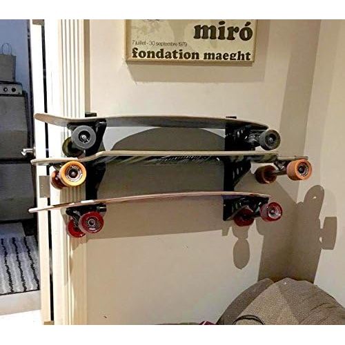  StoreYourBoard Skateboard Rack, 3 Board Wall Storage Mount, Home and Garage