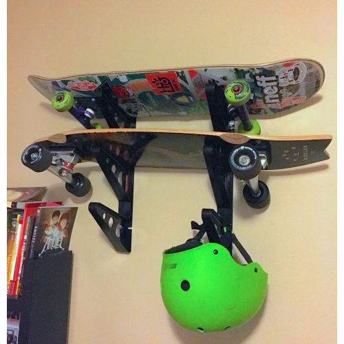  StoreYourBoard Skateboard Rack, 3 Board Wall Storage Mount, Home and Garage