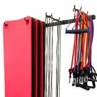 StoreYourBoard Fitness Gear Essential Gym Rack, Wall Mount Organizer, Yoga Mats Jump Ropes Exercise Bands