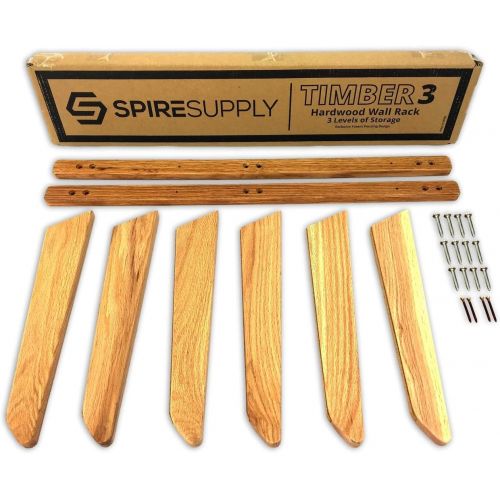  StoreYourBoard Vertical Timber Surfboard Wall Rack, Holds 6 Surfboards, Home and Garage Storage Mount System