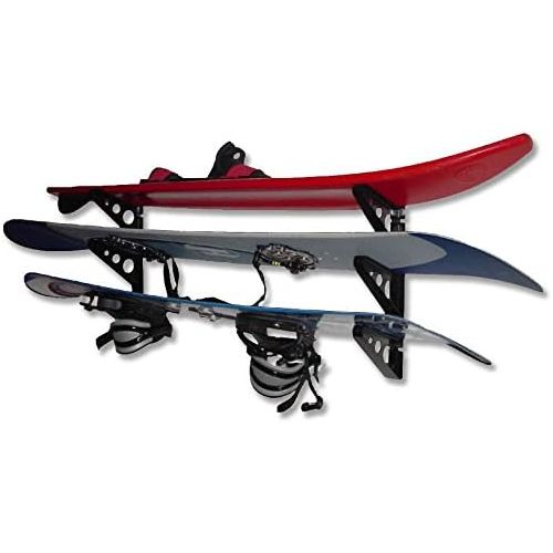  StoreYourBoard Water Ski Wall Mount Storage Rack, Waterski Gear Organization System, Horizontal Home and Garage Organizer