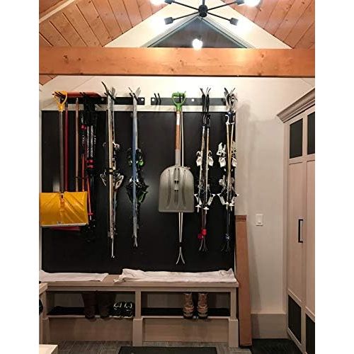  StoreYourBoard Ski Wall Storage Rack, Holds 8 Pairs, Steel Home and Garage Skis Mount