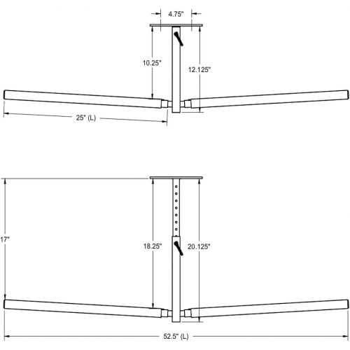  StoreYourBoard Ski and Snowboard Ceiling Storage Rack, Hi Port 2 Overhead Hanger Mount, Home and Garage Organizer