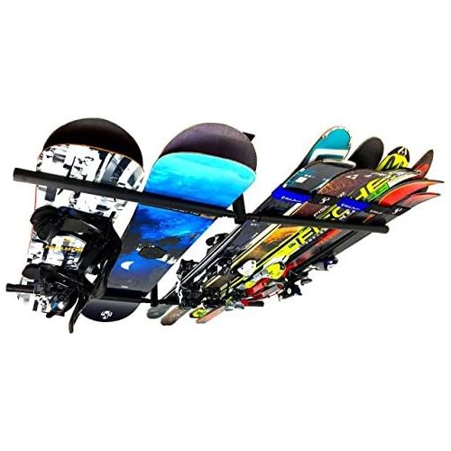  StoreYourBoard Ski & Snowboard Ceiling Storage Rack - Hi-Port 2 Overhead Hanger Mount