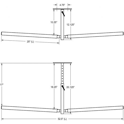  StoreYourBoard Ski & Snowboard Ceiling Storage Rack - Hi-Port 2 Overhead Hanger Mount