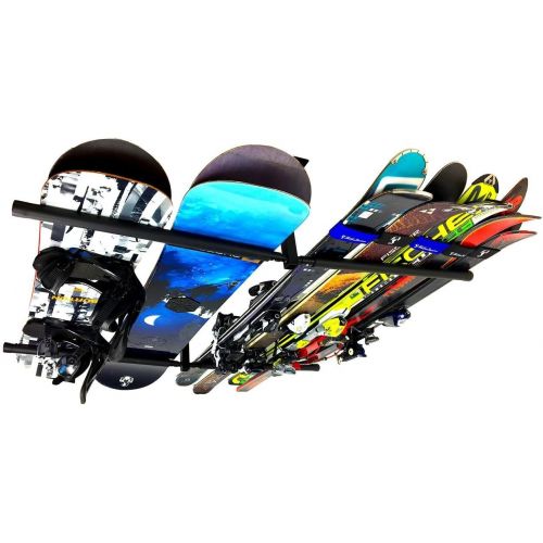  StoreYourBoard Ski & Snowboard Ceiling Storage Rack - Hi-Port 2 Overhead Hanger Mount