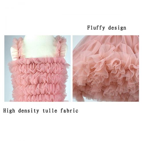  Storeofbaby storeofbaby Little Girls Tutu Dresses Fluffy Pleated Holiday Party Dress Princess Pageant Petticoat 0-8 Years