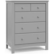 Stork Craft Graco Benton 4 Drawer Dresser (Pebble Gray)  Easy New Assembly Process, Universal Design, Durable Steel Hardware and Euro-Glide Drawers with Safety Stops, Coordinates with Any Nur
