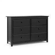 Stork Craft Kenton 6 Drawer Universal Dresser, Black