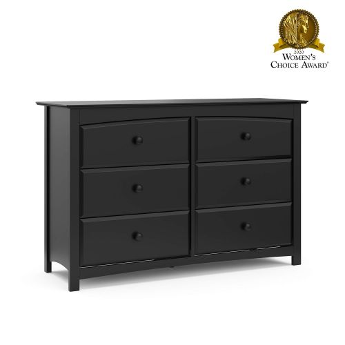  Stork Craft Kenton 6 Drawer Universal Dresser, Black