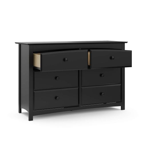  Stork Craft Kenton 6 Drawer Universal Dresser, Black