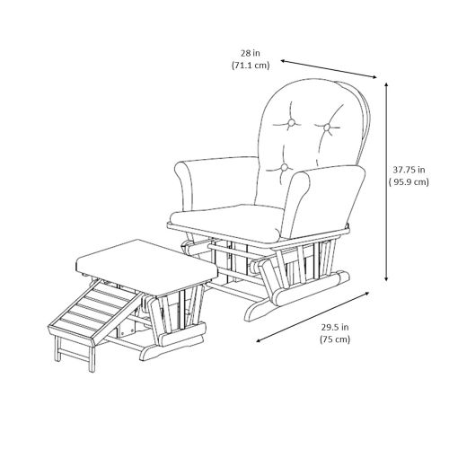 그라코 Graco Parker Semi-Upholstered Glider and Nursing Ottoman, WhiteGray Cleanable Upholstered Comfort Rocking Nursery Chair with Ottoman