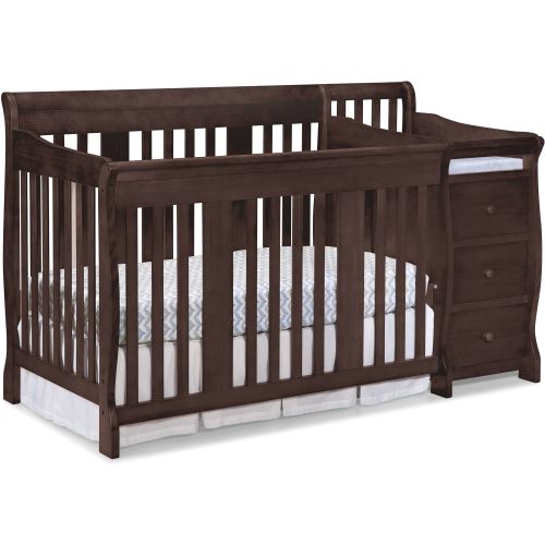  Storkcraft Portofino 4 in 1 Convertible Crib and Changer Combo Espresso