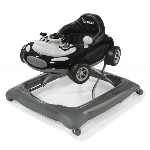  Storkcraft Mini-Speedster Activity Walker Black Interactive Walker with Realistic Driving Experience, Adjustable Seat Pad, Folds for Easy Storage