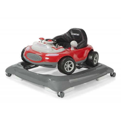  Storkcraft Mini-Speedster Activity Walker Black Interactive Walker with Realistic Driving Experience, Adjustable Seat Pad, Folds for Easy Storage