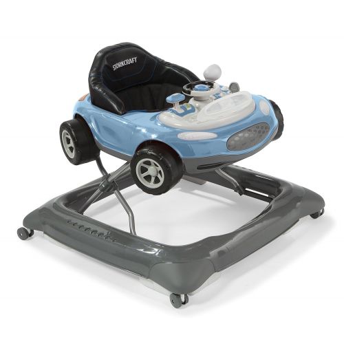  Storkcraft Mini-Speedster Activity Walker Black Interactive Walker with Realistic Driving Experience, Adjustable Seat Pad, Folds for Easy Storage