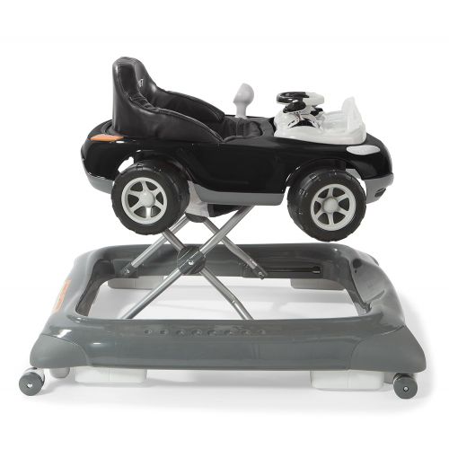  Storkcraft Mini-Speedster Activity Walker Black Interactive Walker with Realistic Driving Experience, Adjustable Seat Pad, Folds for Easy Storage