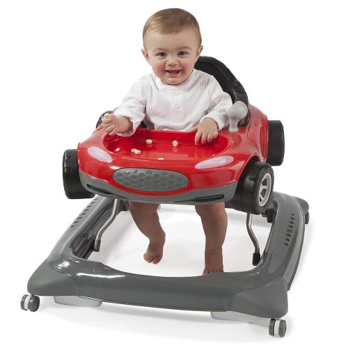  Storkcraft Mini-Speedster Activity Walker Black Interactive Walker with Realistic Driving Experience, Adjustable Seat Pad, Folds for Easy Storage