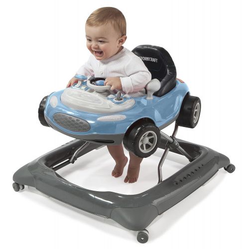  Storkcraft Mini-Speedster Activity Walker Black Interactive Walker with Realistic Driving Experience, Adjustable Seat Pad, Folds for Easy Storage