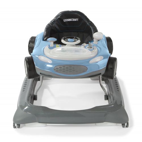  Storkcraft Mini-Speedster Activity Walker Black Interactive Walker with Realistic Driving Experience, Adjustable Seat Pad, Folds for Easy Storage