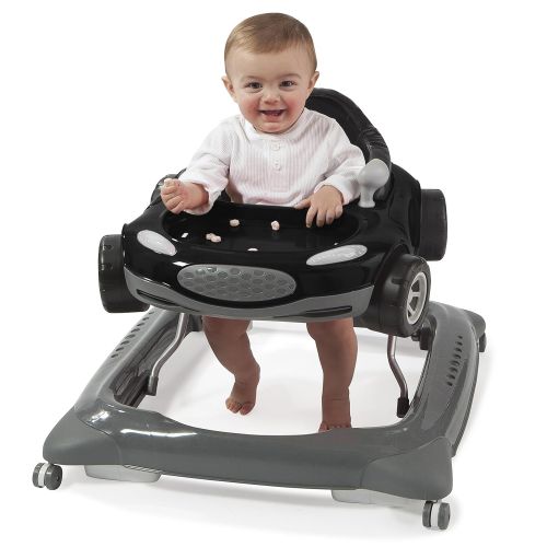  Storkcraft Mini-Speedster Activity Walker Black Interactive Walker with Realistic Driving Experience, Adjustable Seat Pad, Folds for Easy Storage