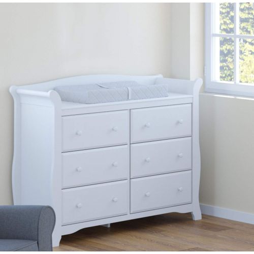  Storkcraft Avalon 6 Drawer Universal Dresser, White