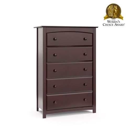  Stork Craft Kenton 5 Drawer Universal Dresser, Espresso