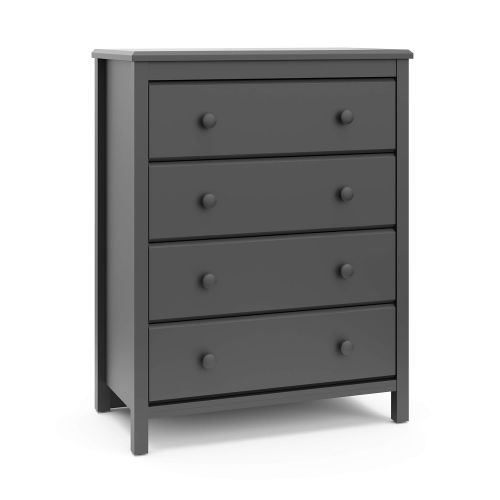  Storkcraft Storkcaft Alpine 4 Drawer Dresser (Gray)  Stylish Storage Dresser Chest for Bedroom, 4 Spacious Drawers with Handles, Coordinates with Any Kids Bedroom or Baby Nursery