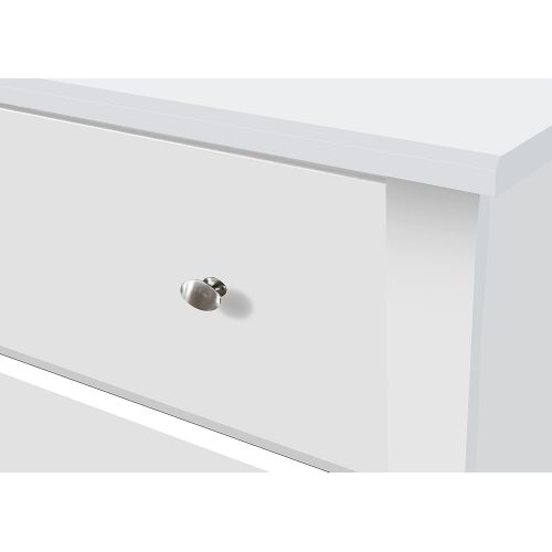  Storkcraft Crescent 3 Drawer Chest, White, Kids Bedroom Dresser with 3 Drawers, Wood & Composite Construction, Ideal for Nursery, Toddlers Room, Kids Room