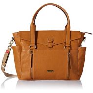 Storksak Emma Leather Shoulder Bag Diaper Bag, Tan