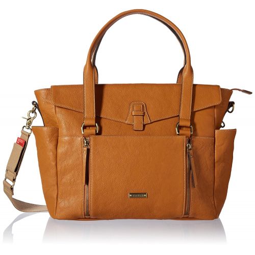  Storksak Emma Leather Shoulder Bag Diaper Bag, Tan