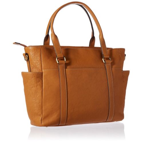  Storksak Emma Leather Shoulder Bag Diaper Bag, Tan