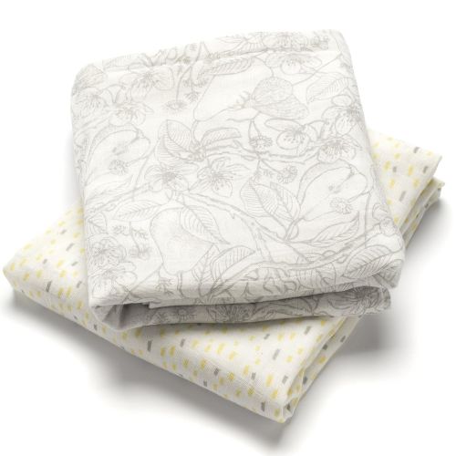  Storksak Muslin Swaddle Blankets Two-Pack, Mixed Print