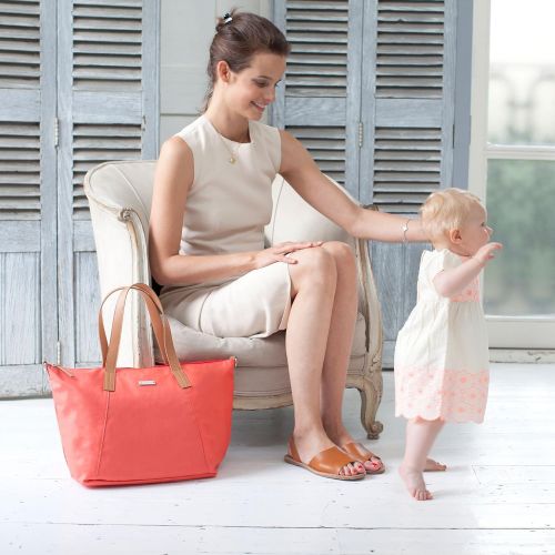  [아마존베스트]Storksak Noa Shoulder Bag Diaper Bag with Organizer, Coral