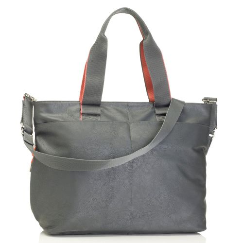  Storksak Eden Vegan Leather Shoulder Bag Diaper Bag, Grey