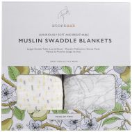Storksak Muslin Swaddle Blankets Two-Pack, Mixed Print