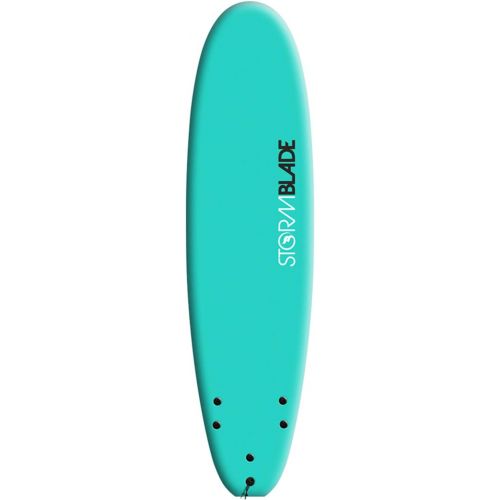 스톰 7ft Surfboard // Foam Wax Free Soft Top Longboard for Adults and Kids
