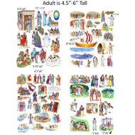 Story Time Felts Story & Life of Jesus 13 Bible Stories Felt Figures for Flannel Board- Precut & Ready to Use!