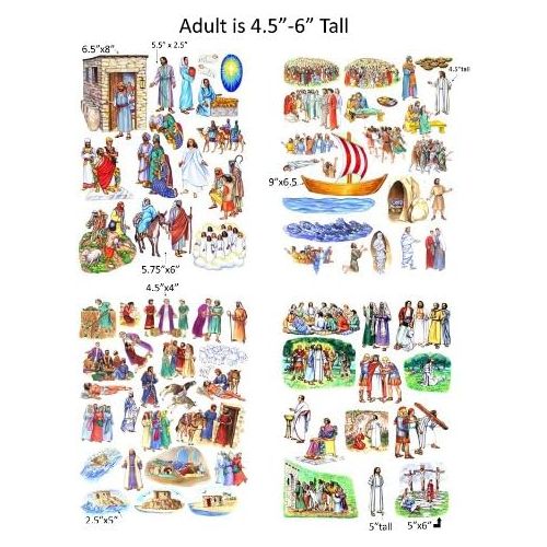  Story Time Felts Story & Life of Jesus 13 Bible Stories Felt Figures for Flannel Board- Precut & Ready to Use!