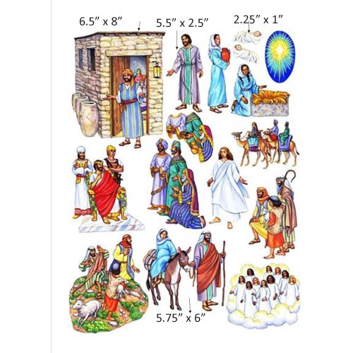  Story Time Felts Story & Life of Jesus 13 Bible Stories Felt Figures for Flannel Board- Precut & Ready to Use!