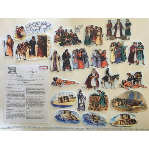  Story Time Felts Story & Life of Jesus 13 Bible Stories Felt Figures for Flannel Board- Precut & Ready to Use!