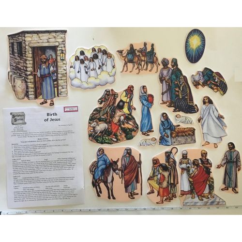  Story Time Felts Story & Life of Jesus 13 Bible Stories Felt Figures for Flannel Board- Precut & Ready to Use!