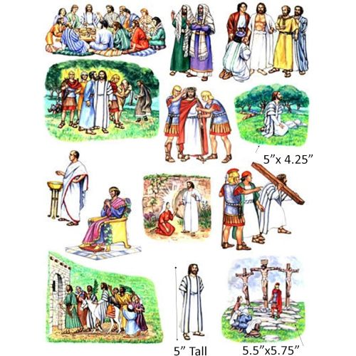  Story Time Felts Story & Life of Jesus 13 Bible Stories Felt Figures for Flannel Board- Precut & Ready to Use!