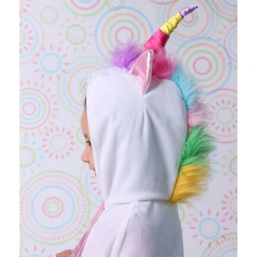  Storybook Wishes Little Girls White and Rainbow Unicorn Hooded Cape