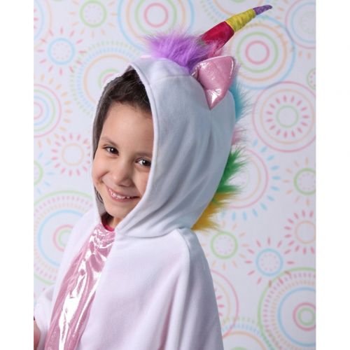  Storybook Wishes Little Girls White and Rainbow Unicorn Hooded Cape